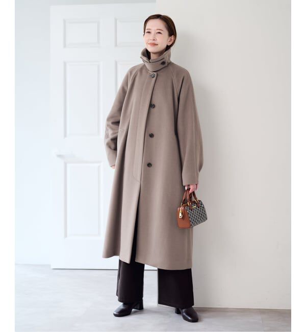 U by SPICK&SPAN「《予約》マオカラーロングコート」|ステンカラーコート|