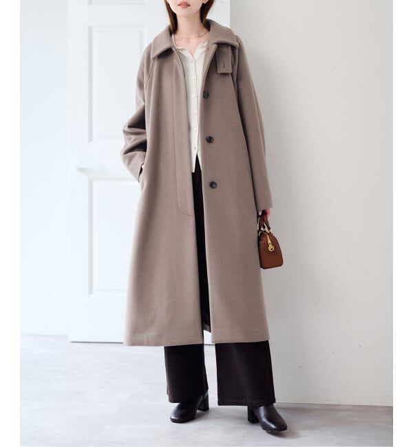 U by SPICK&SPAN「《予約》マオカラーロングコート」|ステンカラーコート|