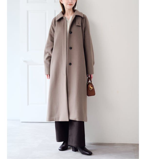 U by SPICK&SPAN「《予約》マオカラーロングコート」|ステンカラーコート|