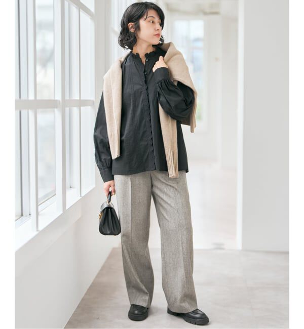 Spick and Span「《WEB限定 / 追加予約》レースフリルブラウス」|シャツ・ブラウス|