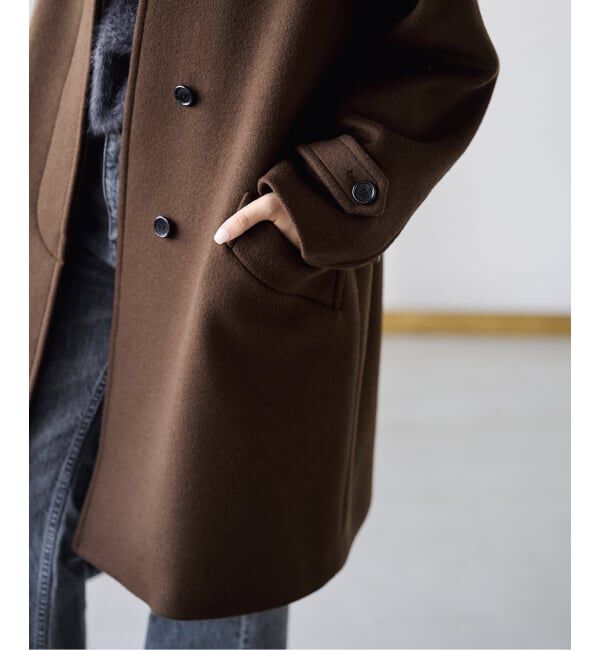 FRAMeWORK「≪一部カラーWEB限定 / 追加予約≫ラムウールmixシャルムバルカラーコート」|ステンカラーコート|