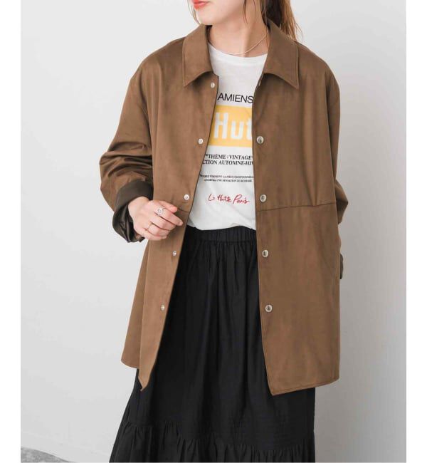 Spick and Span「《新色有り / 追加》フェイクスエードオープンカラージャケット」|その他|