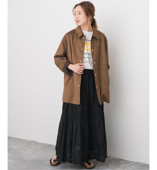 Spick and Span「《新色有り / 追加》フェイクスエードオープンカラージャケット」|その他|