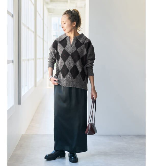 Spick and Span「アーガイルスキッパー襟ニット」|ニット・セーター|