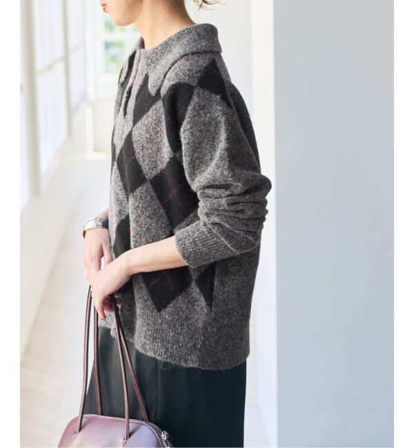 Spick and Span「アーガイルスキッパー襟ニット」|ニット・セーター|