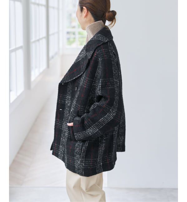 Spick and Span「《予約》TICCA / ティッカ ウールチェックピーコート」|ピーコート|