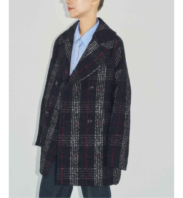 Spick and Span「《予約》TICCA / ティッカ ウールチェックピーコート」|ピーコート|