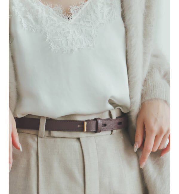 NOBLE「《追加予約》PUNTI./プンティ CAFFS BELT」|ベルト|ブラウン