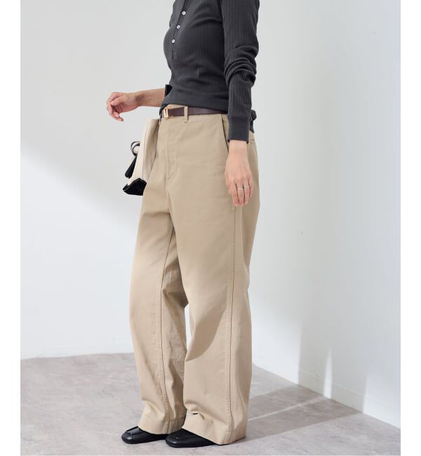 FRAMeWORK「≪一部カラーWEB限定 / 追加≫OVER SIZED CHINO パンツ」|チノ|ベージュ