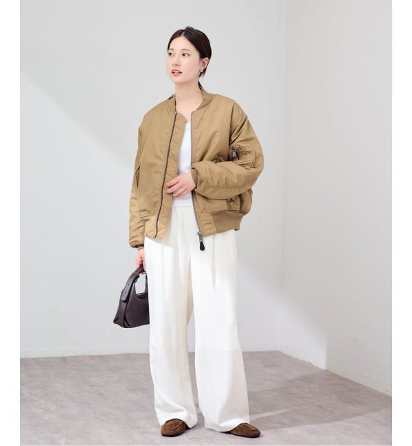 FRAMeWORK「≪予約≫TOP KHAKI/トップカーキ MA-1ナイロンジャケット」|ブルゾン・スタジャン|