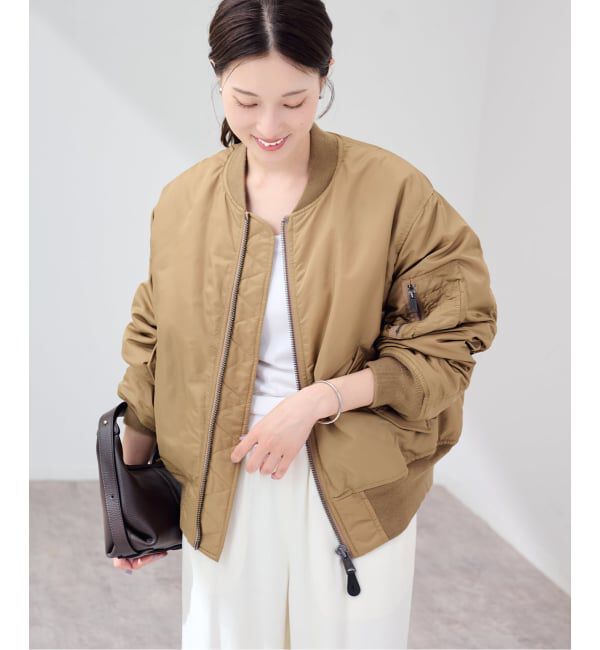 FRAMeWORK「≪予約≫TOP KHAKI/トップカーキ MA-1ナイロンジャケット」|ブルゾン・スタジャン|