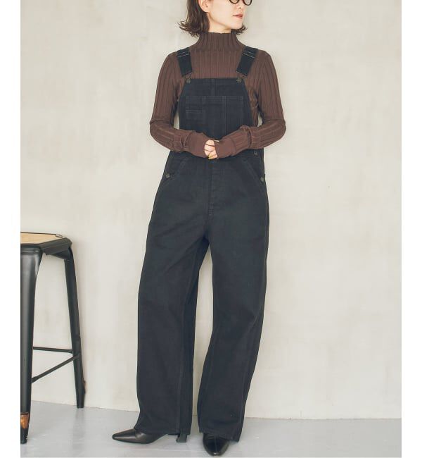 Spick and Span「《40周年》S.SHIORI*S バレルレッグサロペット」|オールインワン|ブラック