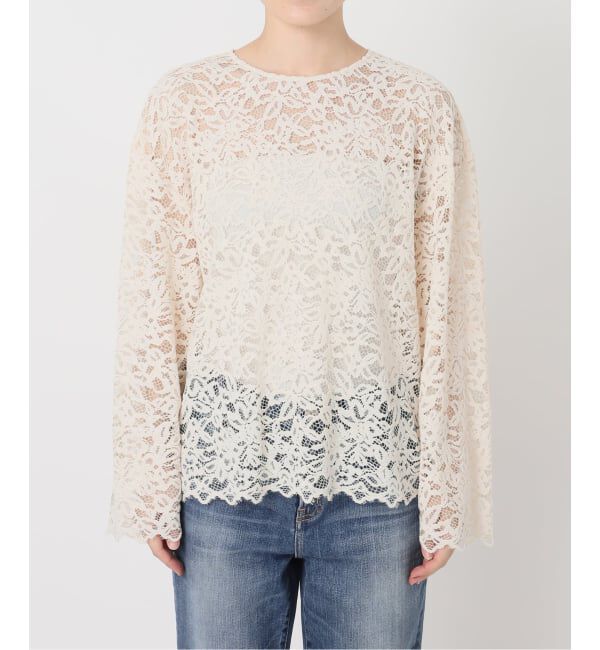 Spick and Span「《セットアップ可》brushed lace ブラウス」|シャツ・ブラウス|