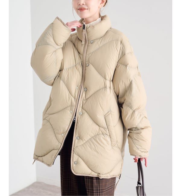 U by SPICK&SPAN「《予約》TAION / タイオン MILITARY HIGH-NECK VOLUME DOWN JKT」|ダウン|ベージュ