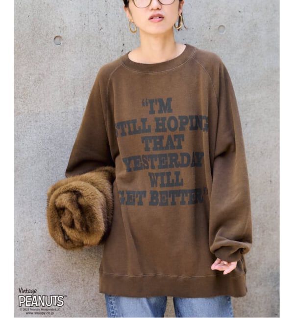 FRAMeWORK「≪追加予約≫MEAN MACHINE AGE 別注 PEANUTS VTG CREW SWT "CHARLIE"」|スウェット・ジャージ|