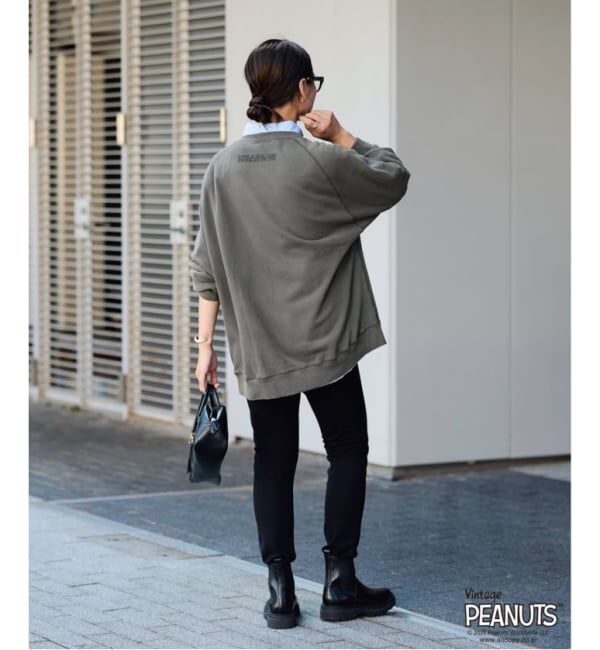 FRAMeWORK「≪追加予約≫MEAN MACHINE AGE 別注 PEANUTS VTG CREW SWT "CHARLIE"」|スウェット・ジャージ|