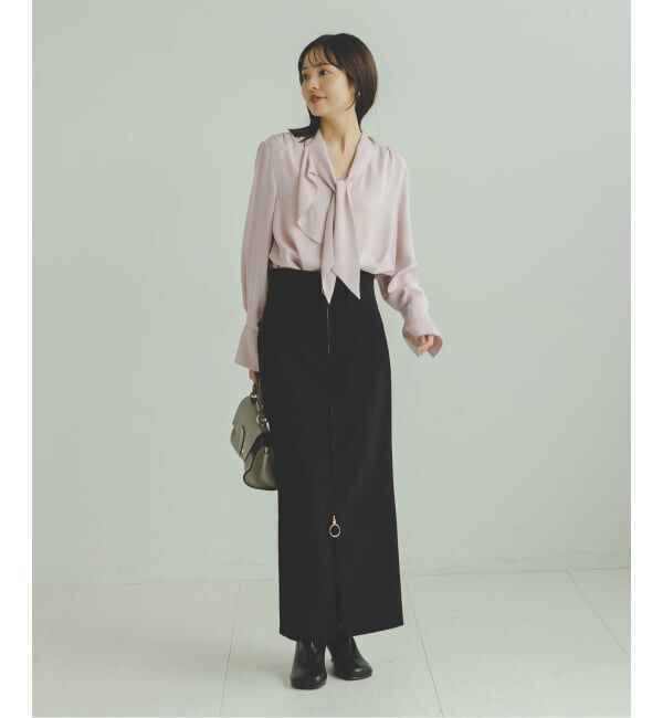 NOBLE「《WEB＆一部店舗限定追加予約》ロイヤルサテンボウタイブラウス2」|シャツ・ブラウス|
