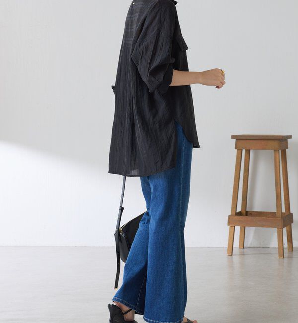  「【ロングシーズン着やすい】シャドーストライプオーバーシャツ」|シャツ・ブラウス|
