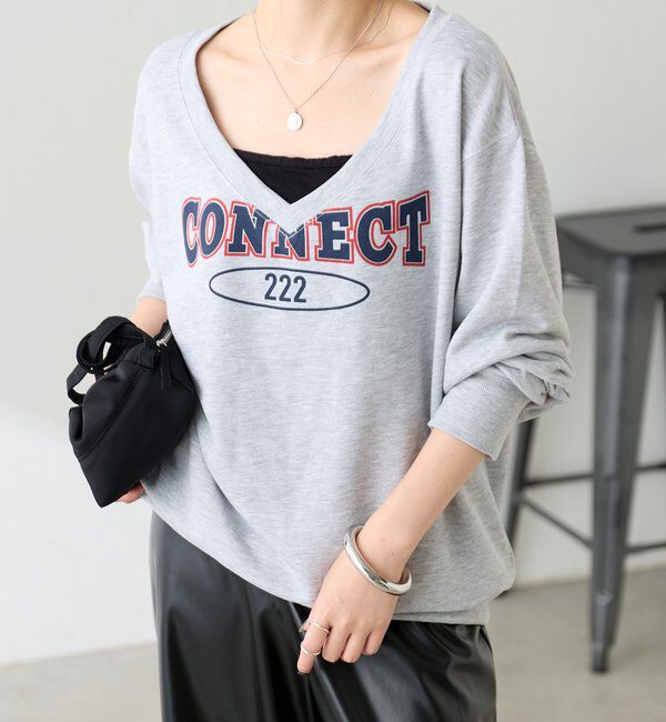  「CONNECTロゴVネックスウェット」|Tシャツ・カットソー|