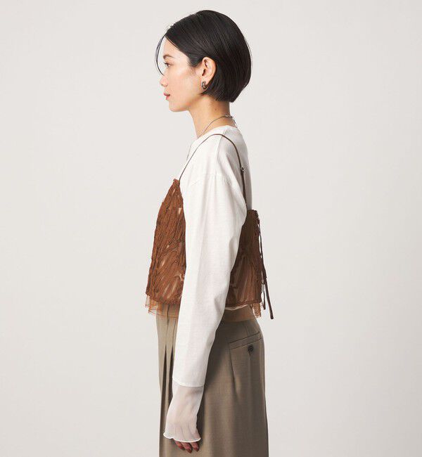 UNITED ARROWS green label relaxing「テープシシュウ ショート キャミソール」|キャミソール|