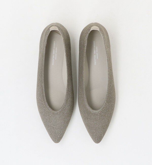 UNITED ARROWS green label relaxing「ウェルネス ポインテッド プレーンフラットシューズ 撥水」|パンプス|SILVER