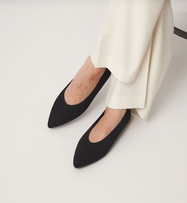 UNITED ARROWS green label relaxing「ウェルネス ポインテッド プレーンフラットシューズ 撥水」|パンプス|