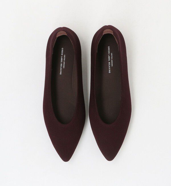 UNITED ARROWS green label relaxing「ウェルネス ポインテッド プレーンフラットシューズ 撥水」|パンプス|WINE
