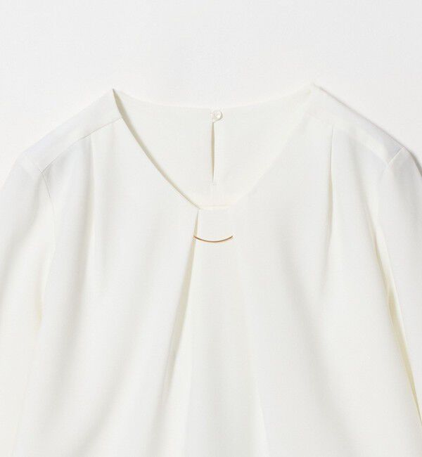UNITED ARROWS green label relaxing「チャーム付き ブラウス マシンウォッシャブル 吸水速乾」|シャツ・ブラウス|