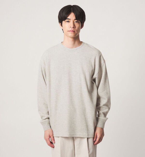 UNITED ARROWS green label relaxing「ワッフル クルーネック 長袖 Tシャツ カットソー」|Tシャツ・カットソー|