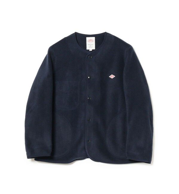 Ray BEAMS 「DANTON / ノーカラー フリース ジャケット」|ブルゾン・スタジャン|別注NAVY