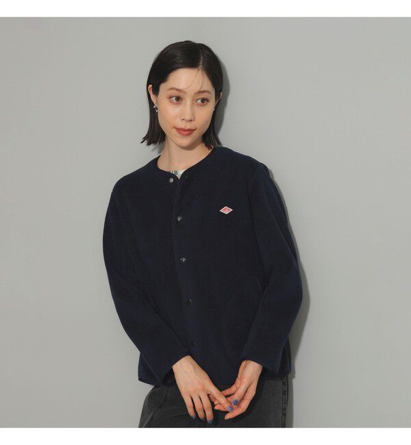 Ray BEAMS 「DANTON / ノーカラー フリース ジャケット」|ブルゾン・スタジャン|