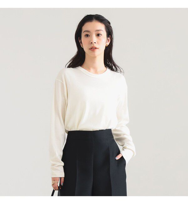 Demi-Luxe BEAMS 「SLOANE / 天竺 クルーネック ロングスリーブ Tシャツ」|Tシャツ・カットソー|OFF_WHITE