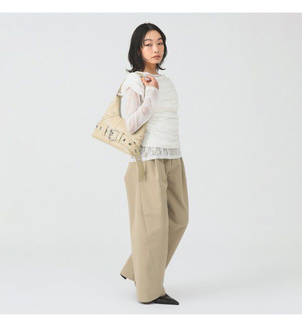 Ray BEAMS 「ギャザー ドレープ Tシャツ」|Tシャツ・カットソー|