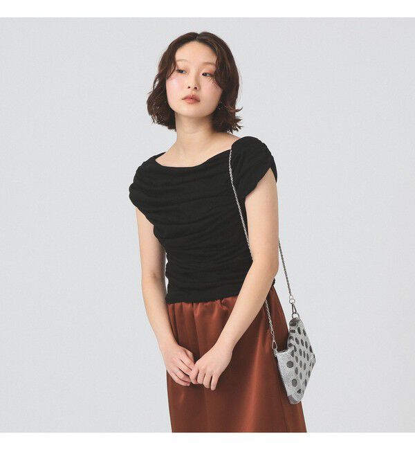 Ray BEAMS 「ギャザー ドレープ Tシャツ」|Tシャツ・カットソー|