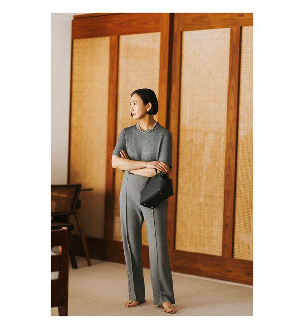 BEAMS SELECTION for WOMEN「【別注】スタイリスト佐藤佳菜子 &times; SLOANE / ウール混 クルーネック  Tシャツ」|Tシャツ・カットソー|