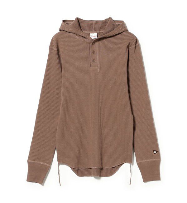 BEAMSBOY「【別注】Healthknit &times; maturely / リブ フード ヘンリー ロングスリーブ」|Tシャツ・カットソー|BROWN