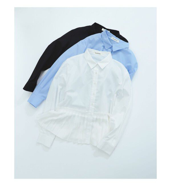 Ray BEAMS 「プリーツ キリカエ レギュラーカラー シャツ」|シャツ・ブラウス|White