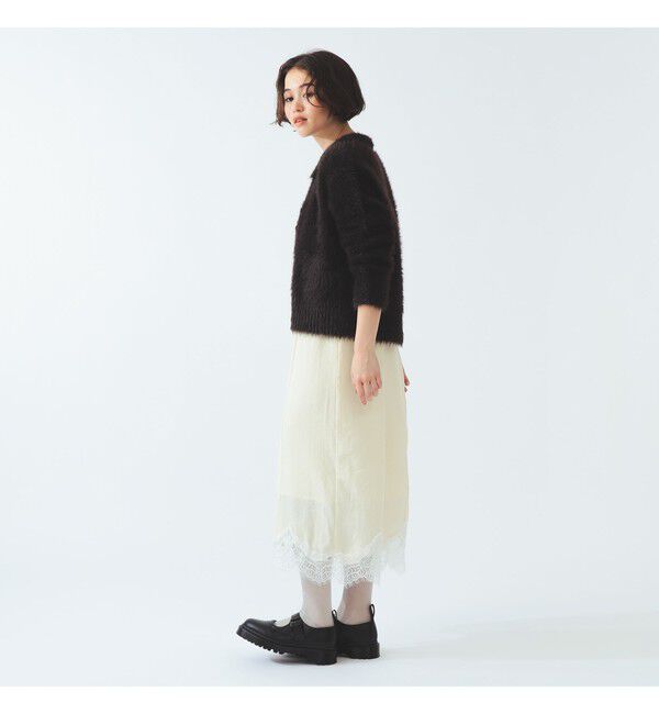 BEAMS SELECTION for WOMEN「【別注】FRED PERRY / フラッフィー ニット カーディガン〈26AW ふわふわ シャギー 羽織り〉」|カーディガン|