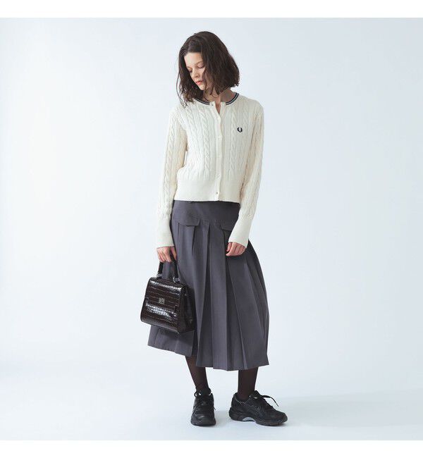 BEAMS SELECTION for WOMEN「【別注】FRED PERRY / ケーブル ニット カーディガン　〈26AW 寒暖差対策 着回し 〉」|カーディガン|