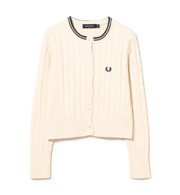 BEAMS SELECTION for WOMEN「【別注】FRED PERRY / ケーブル ニット カーディガン　〈26AW 寒暖差対策 着回し 〉」|カーディガン|