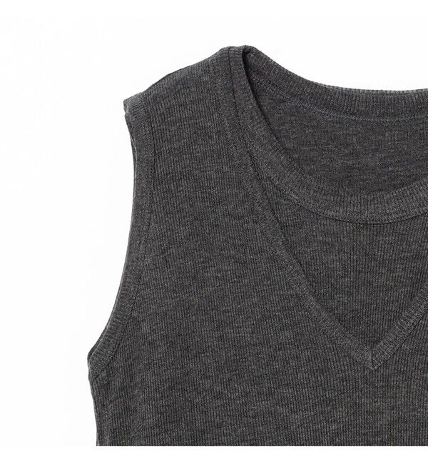 Demi-Luxe BEAMS 「AK+1 / レイヤード リブ タンクトップ」|Tシャツ・カットソー|