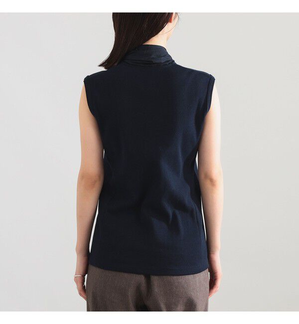 Demi-Luxe BEAMS 「AK+1 / コットン リボン ノースリーブ カットソー」|Tシャツ・カットソー|