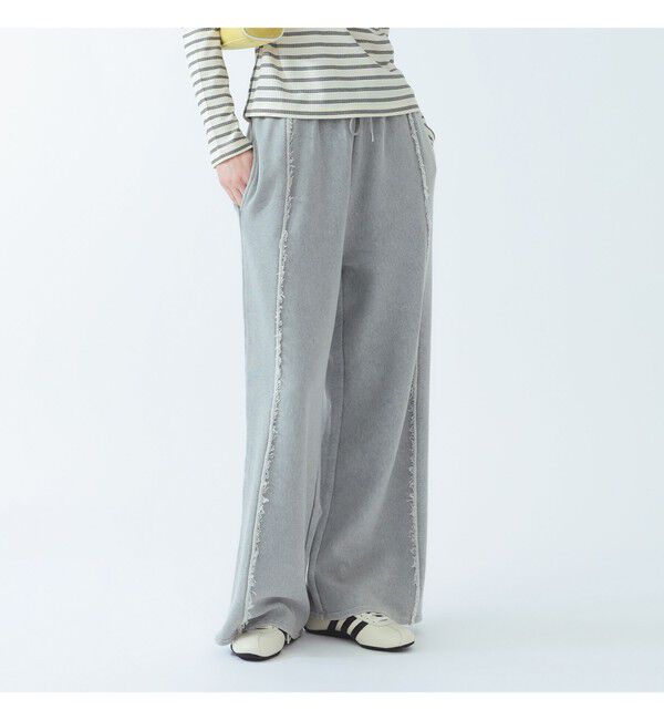 Ray BEAMS 「カット オフライン スウェット パンツ」|その他|GREY