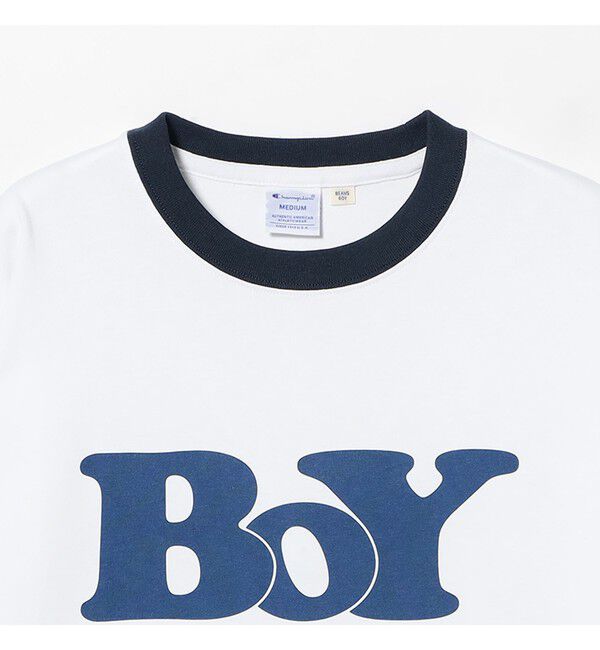 BEAMS SELECTION for WOMEN「【別注】Champion / BOYロゴ リンガーTシャツ」|Tシャツ・カットソー|