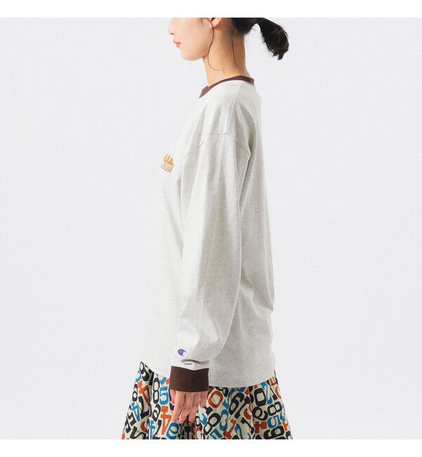 BEAMS SELECTION for WOMEN「【別注】Champion / BOYロゴ リンガーTシャツ」|Tシャツ・カットソー|