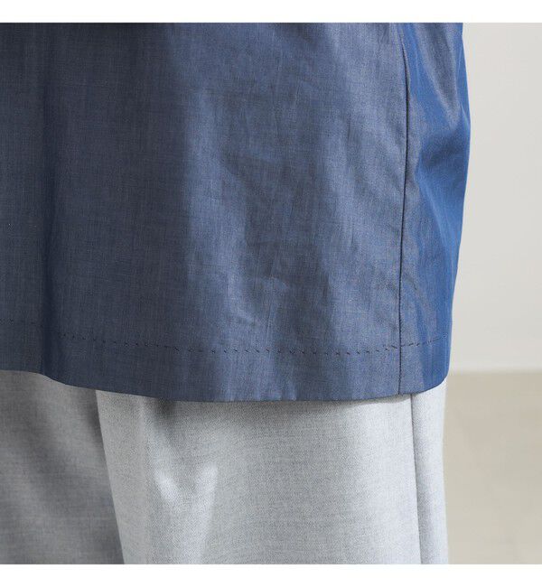 Demi-Luxe BEAMS 「AK+1 / シャンブレー ハイネック ブラウス」|シャツ・ブラウス|