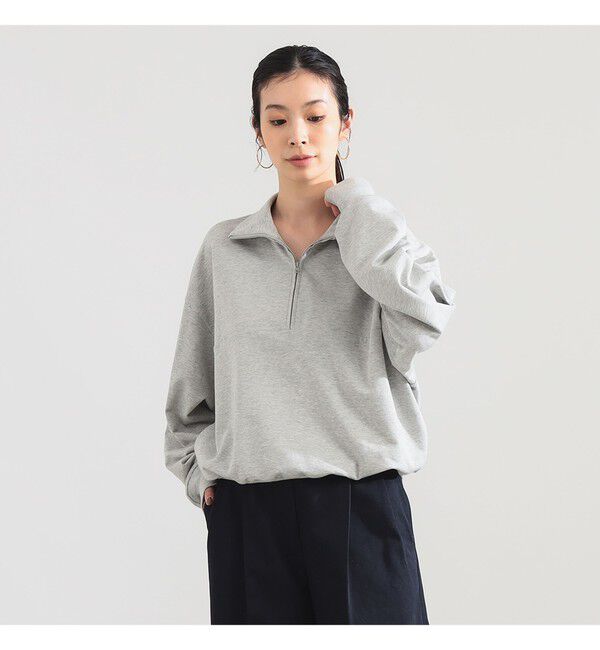 Demi-Luxe BEAMS 「ハーフジップ 裏毛 プルオーバー」|Tシャツ・カットソー|