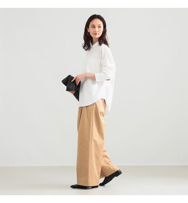 Demi-Luxe BEAMS 「コットンナイロン スタンドネック シャツ」|シャツ・ブラウス|