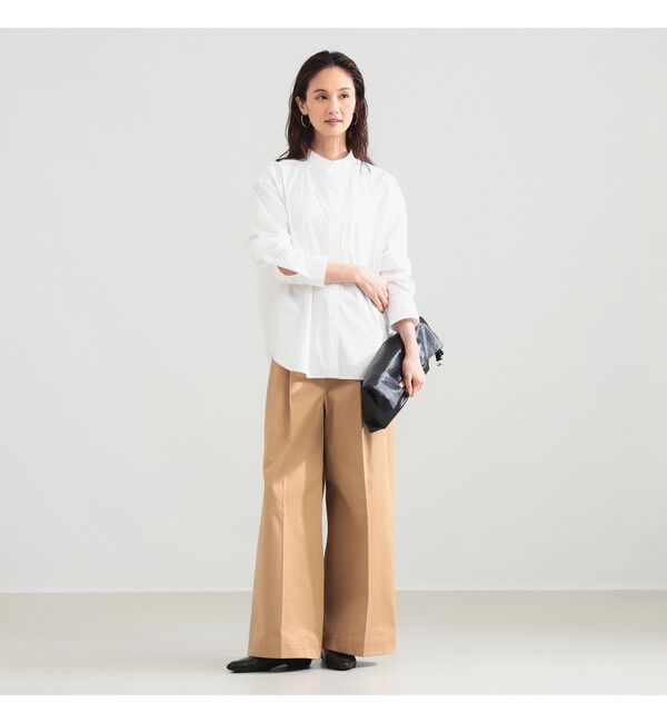 Demi-Luxe BEAMS 「コットンナイロン スタンドネック シャツ」|シャツ・ブラウス|