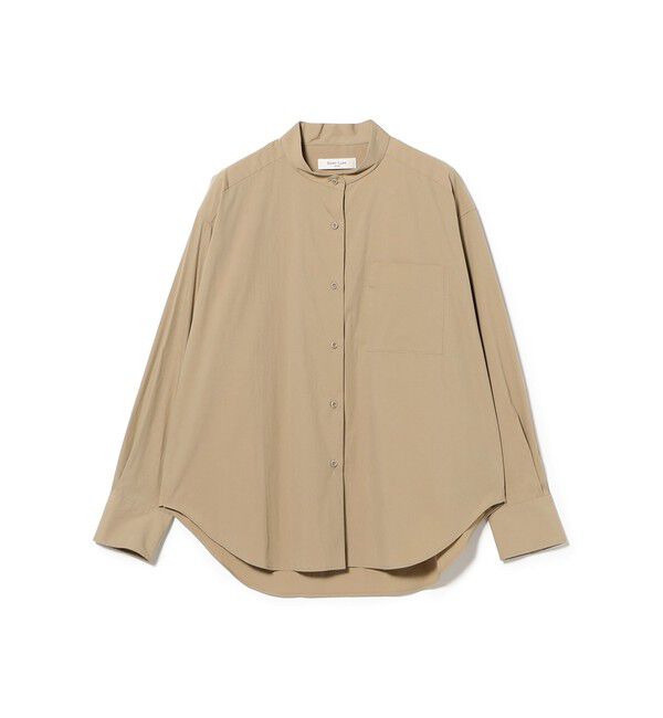 Demi-Luxe BEAMS 「コットンナイロン スタンドネック シャツ」|シャツ・ブラウス|BEIGE